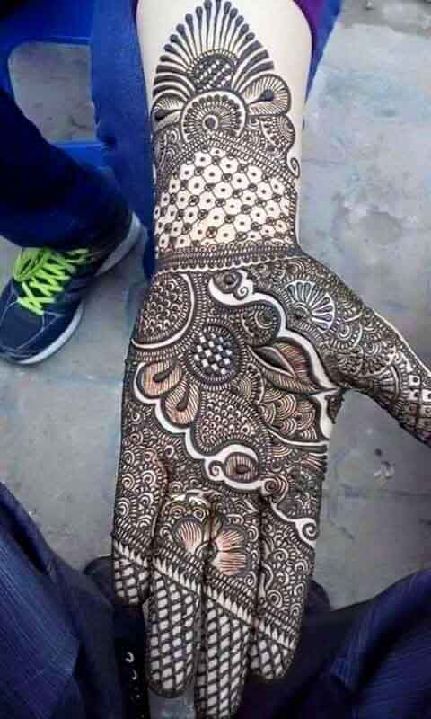 Latest engagement mehndi designs for front hands