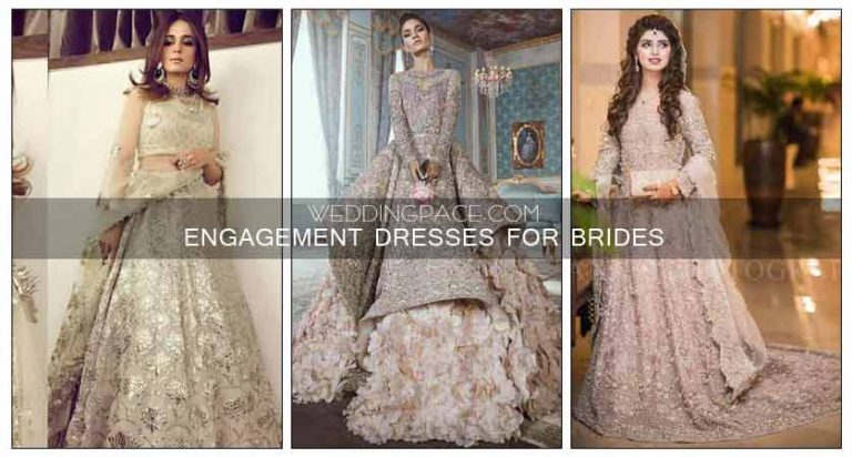 Latest Pakistani Engagement dresses for brides in 2018