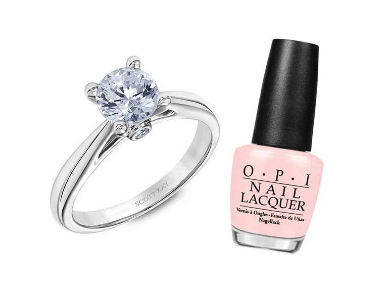 Best pinkish nail paint color with ring
