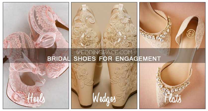 Pakistani engagement flats heels and wedges shoes for bridals