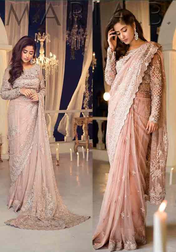 Pakistani pink bridal sarees for weddings