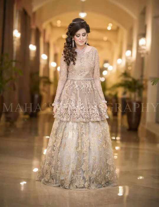 peplum pakistani wedding dress