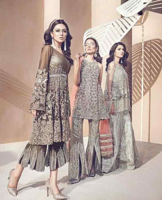 Latest peplum with flared culottes for Pakistani wedding brides