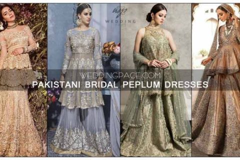 Latest Pakistani peplum dresses for wedding bridals
