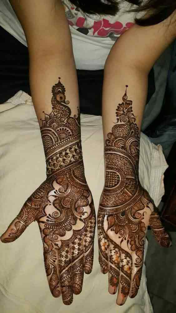 Hands and arms mehndi styles for Pakistani brides