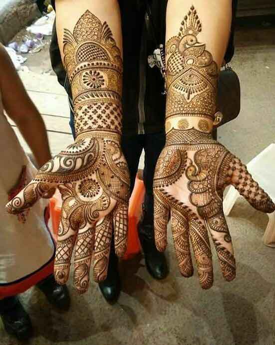 Full hand mehndi styles for bridals