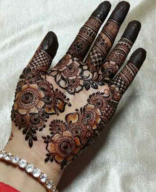 Bridal full hand mehndi design
