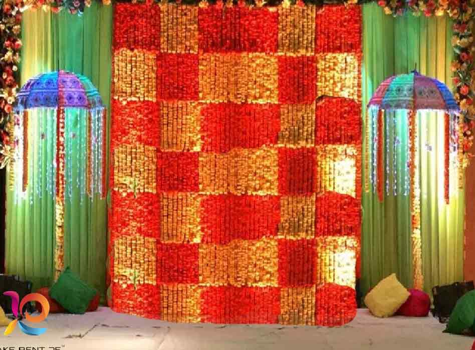 Whole filled wall for mehndi decor at home