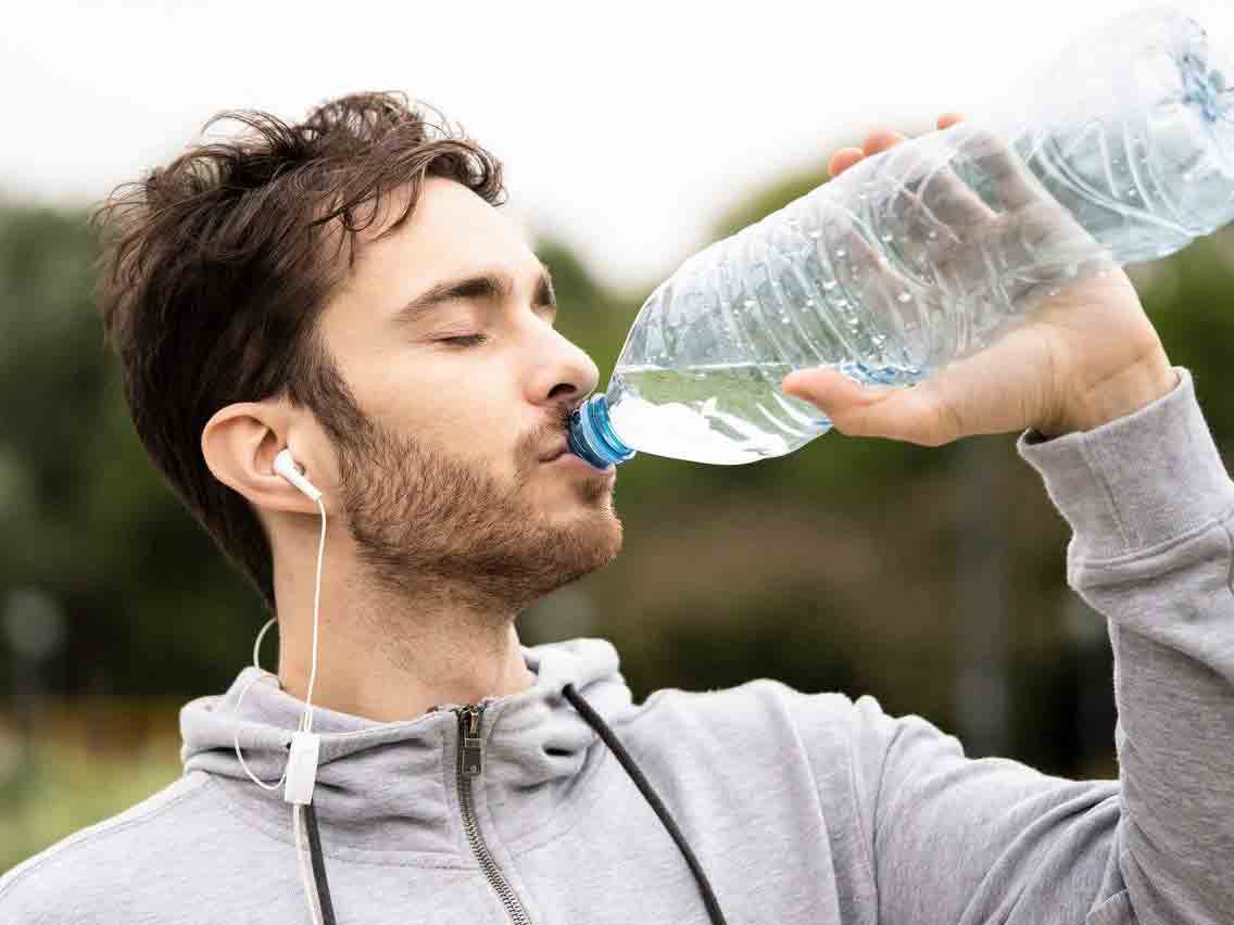 Drink plenty of water for fresh skin