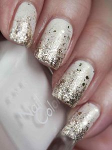 Latest white and silver engagement nail art designs