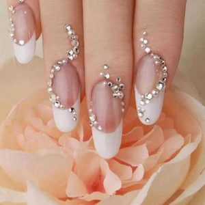 Latest beads nail art designs for engagement