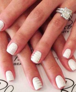 Best white and silver engagement nail art