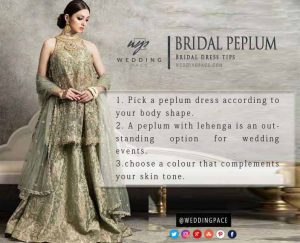 Latest Pakistani peplum dress styling tips for brides